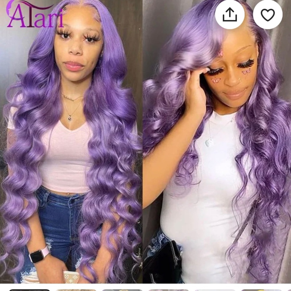 Lavender 30in wig